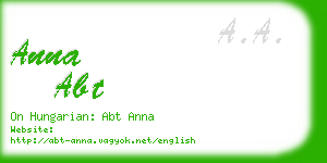 anna abt business card